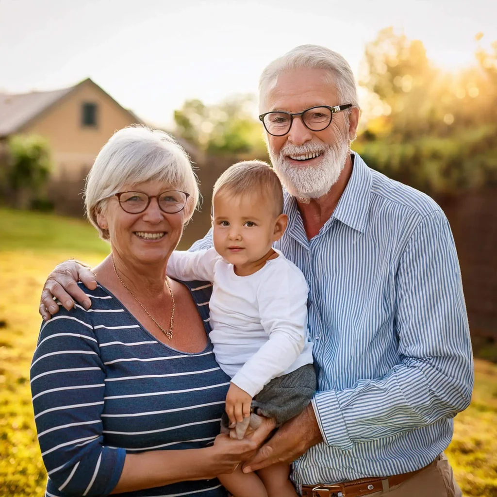 Grandparents raising grandchildren, creating strong family bonds.