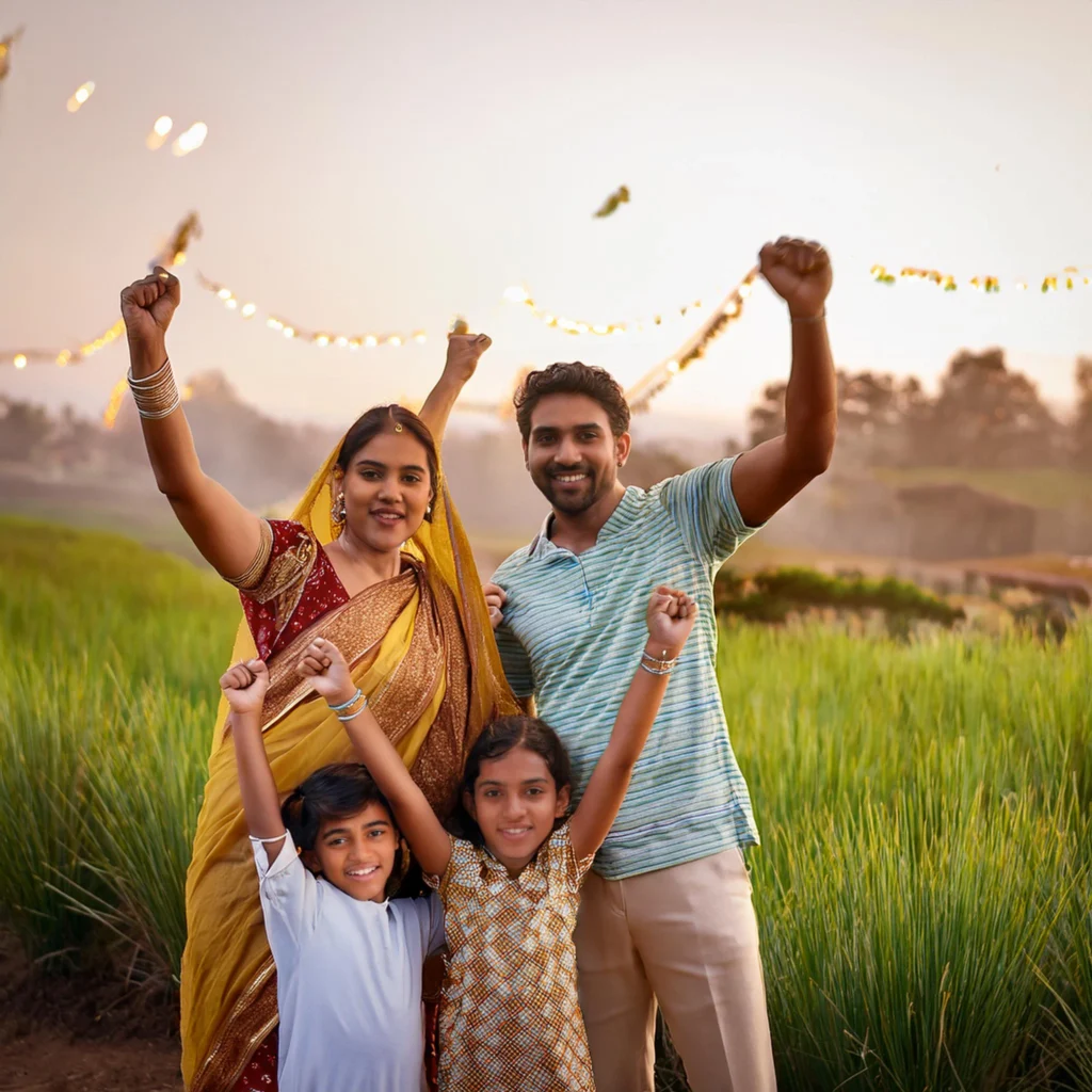 Family spending quality time together without screens