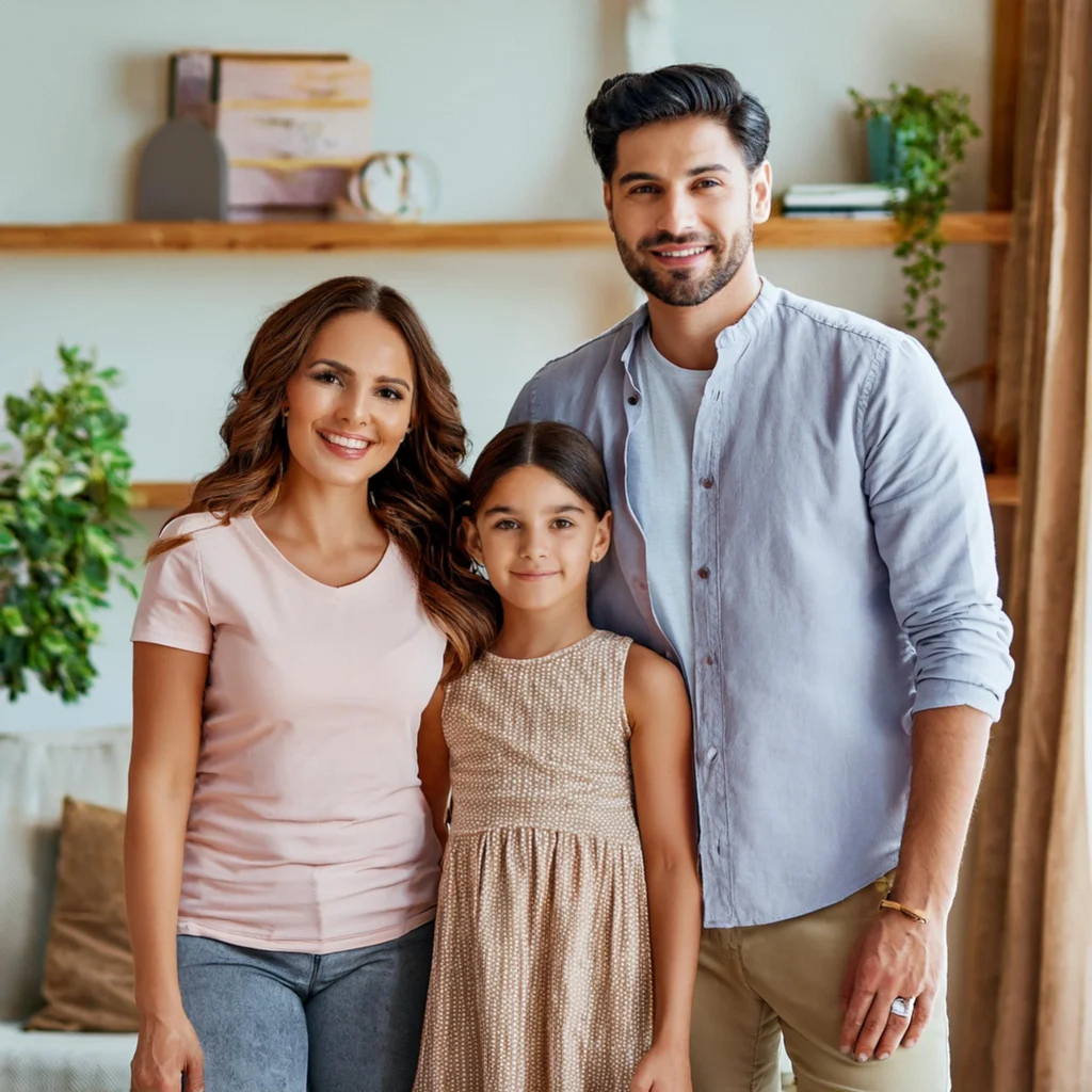 Family participating in activities that promote wellness and health